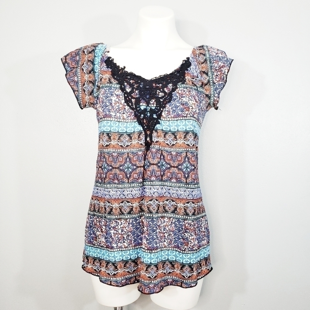French Laundry Multicolor Pattern Top